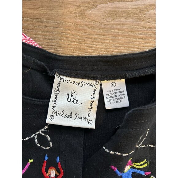 Vintage 90s Michael Simon Lite Ice Skaters Skating Stitched Cardigan Sweater - Picture 8 of 8